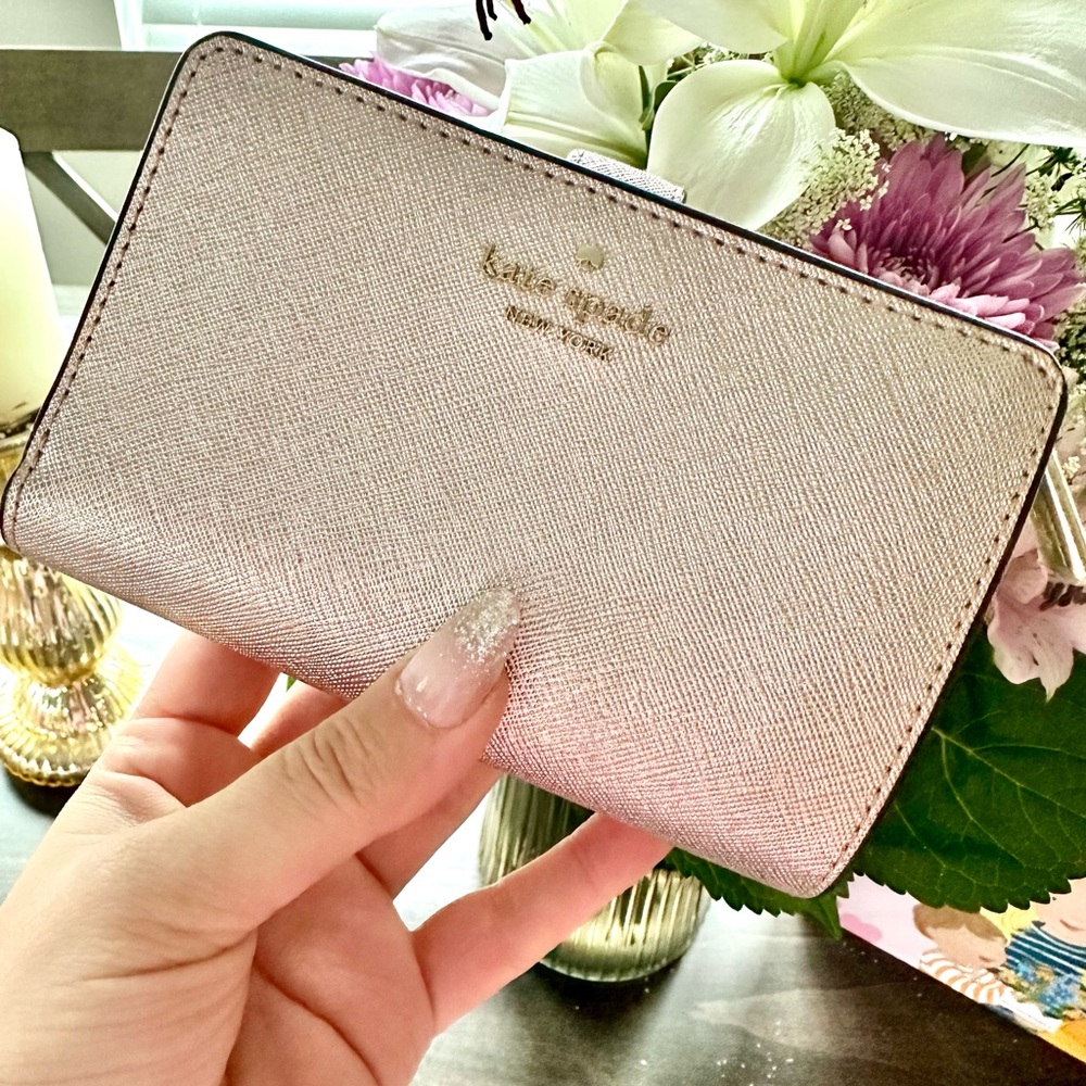 SOLD Kate Spade Metallic Rose Gold Wallet